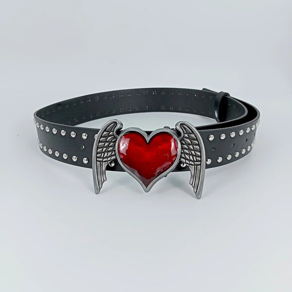 Y2K Heart & Dagger Studded Belt