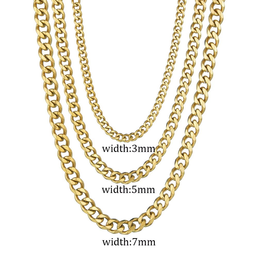 Velora Stainless Steel Cuban Link Chain 